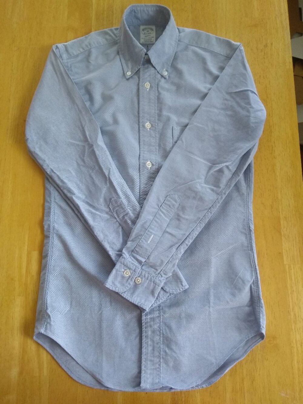 New Brooks Brothers USA Blue Oxford Cloth Button Down XS MSRP $140